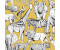 vidaXL Kids at Home Wallpaper Jungle Animals Jaune Ochre Feature Design Wall Paper Roll