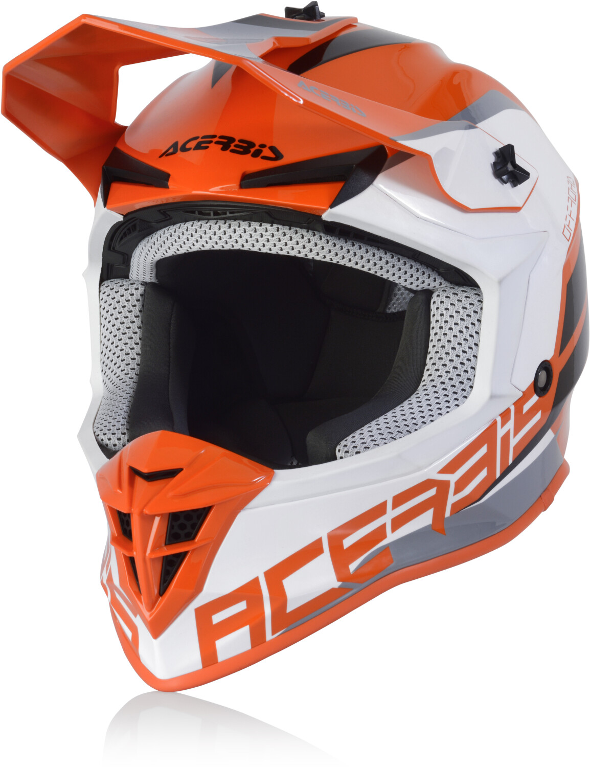 Photos - Motorcycle Helmet ACERBIS Linear orange/white 