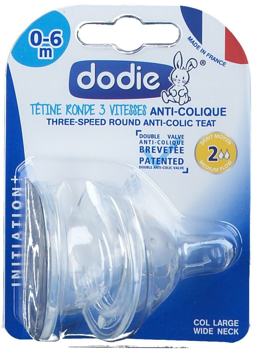 Dodie Tétine Multi-Perforée Anti-Colique Débit 3 – 6 mois*1
