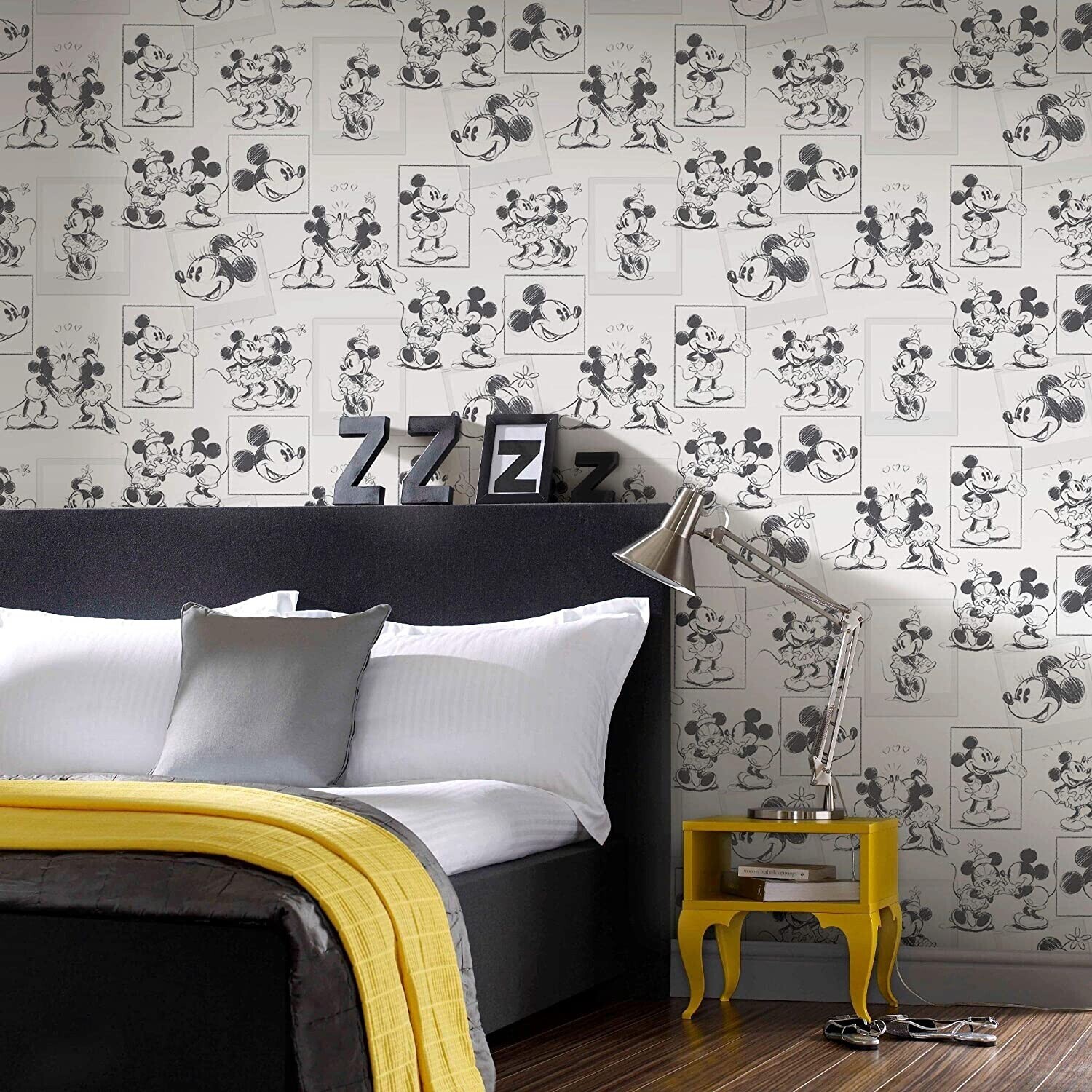 Buy Disney Mickey And Minnie Black/White Sketch Wallpaper from £16.99  (Today) – Best Deals on