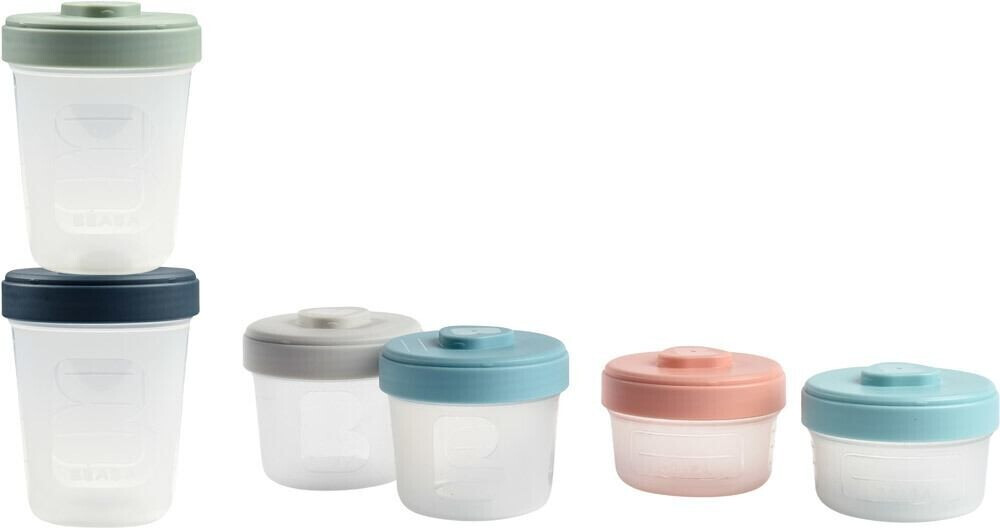 Beaba Set de conservation 6 portions clip multicolore