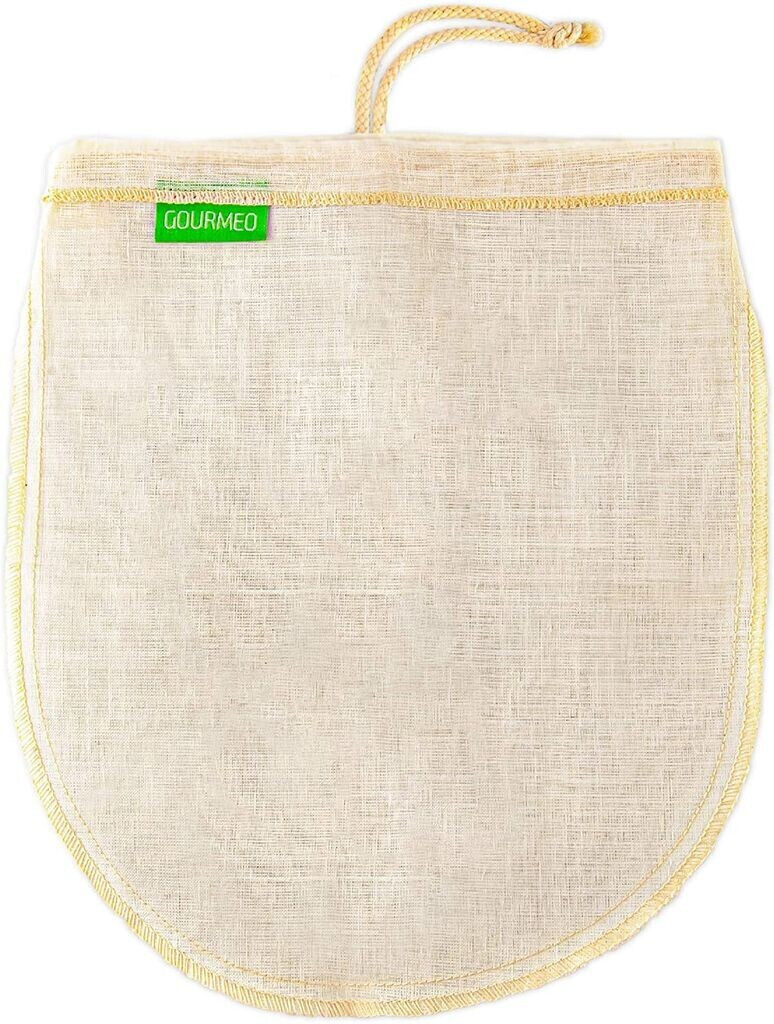 Gourmeo Nut milk bag made of natural hemp fiber, U-shaped