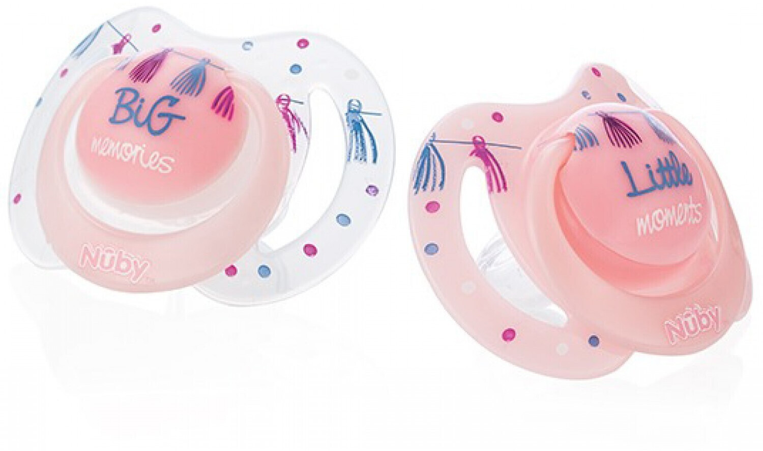 Nuby Baby Dummies Little Moments Glow 6-36m 2pcs.