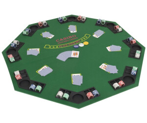 vidaXL Faltbare Pokertisch-Auflage achteckig für 8 Spieler grün ab 32,40 €