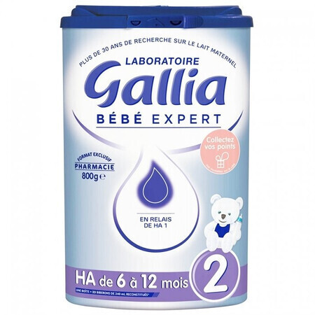 Gallia Bébé Expert HA 2ème âge 6-12 mois (800 g)