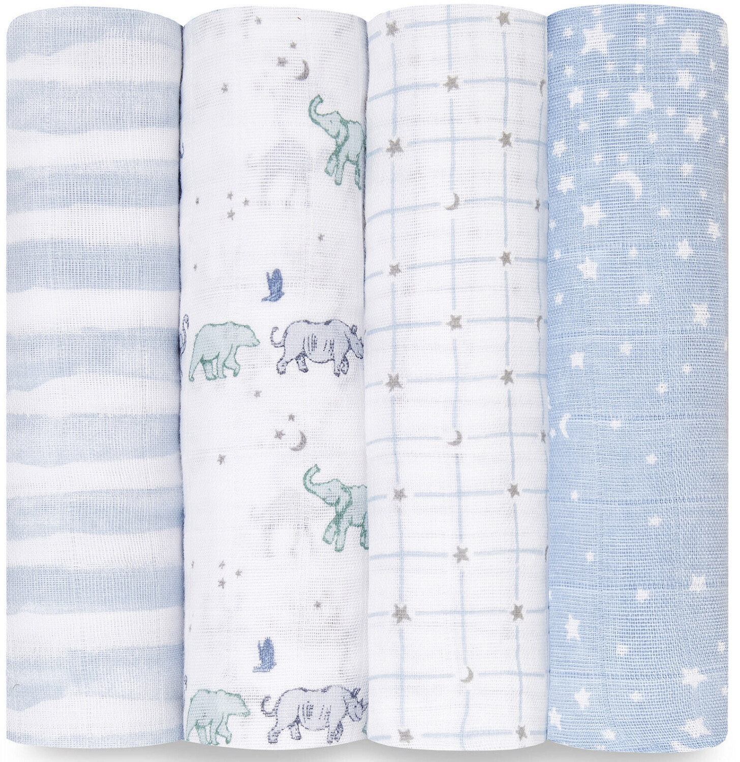 aden + anais Lot de 4 langes en mousseline 120 x 120 cm Rising Star