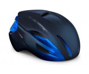 Casque Vélo MET Manta MIPS - Bleu Marine Argenté Mat, Taille M - Protection Aérodynamique Unisexe