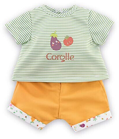 Corolle T-shirt et bermuda La Fête du Potager pour poupon 30 cm