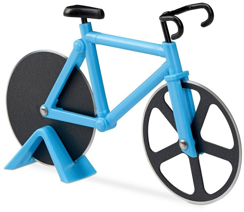 Relaxdays Bicycle pizza cutter blue