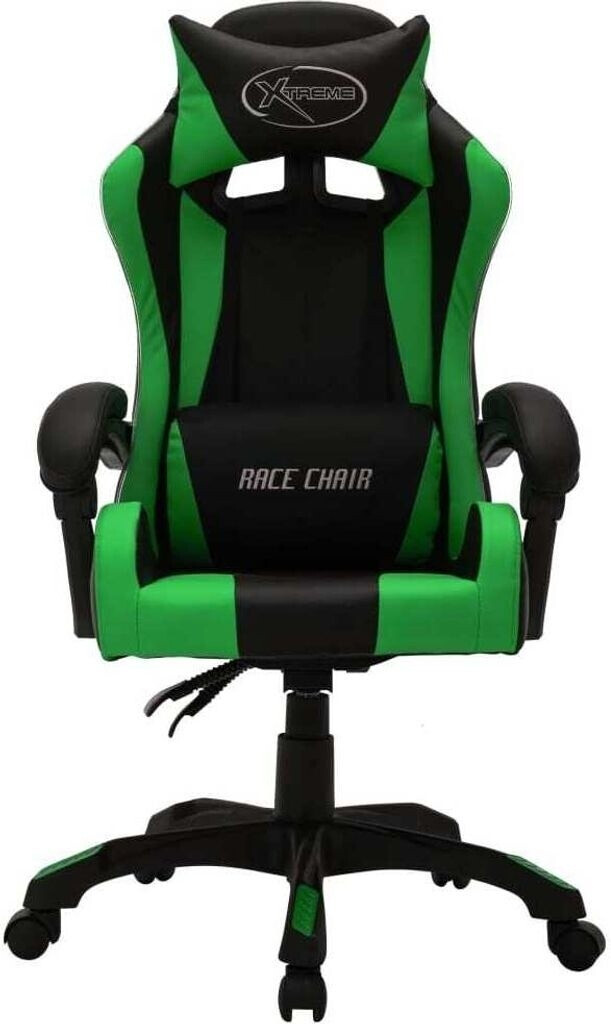 vidaXL Gaming-Stuhl mit RGB LED-Leuchten grün/schwarz ...