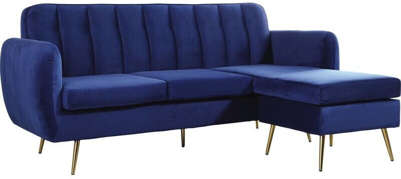 Habitat et Jardin Canapé d'angle réversible Leonard bleu