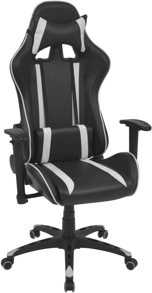 vidaXL Chaise de bureau inclinable en cuir synthétique blanc (20163)