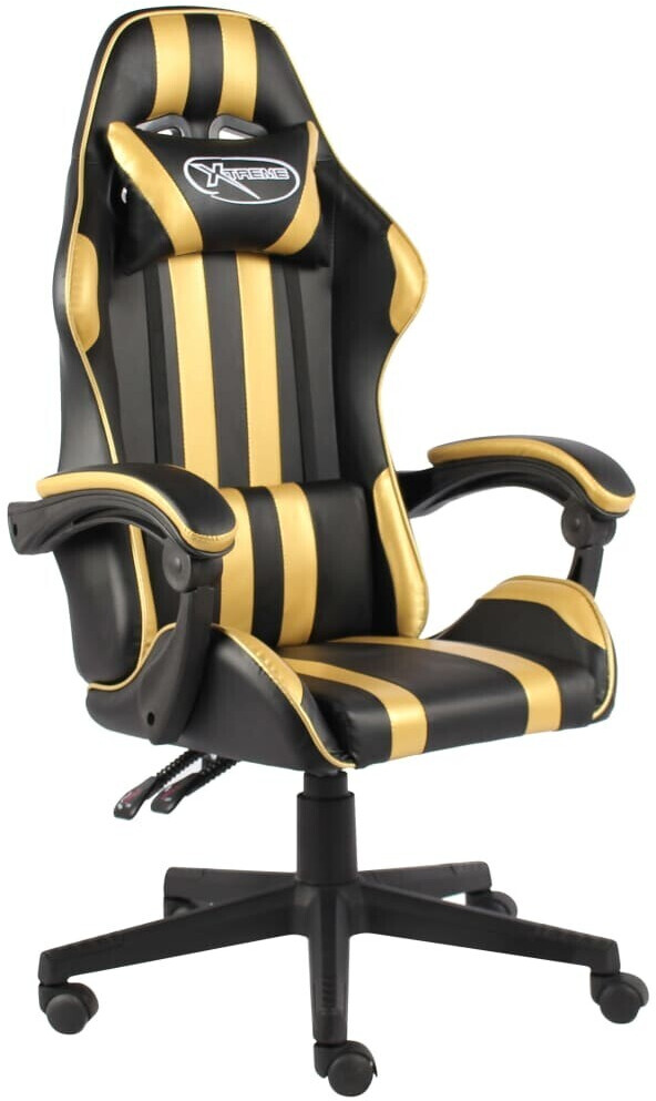 vidaXL Gaming Chair synthetic leather (100 % PVC) Gold (20520)