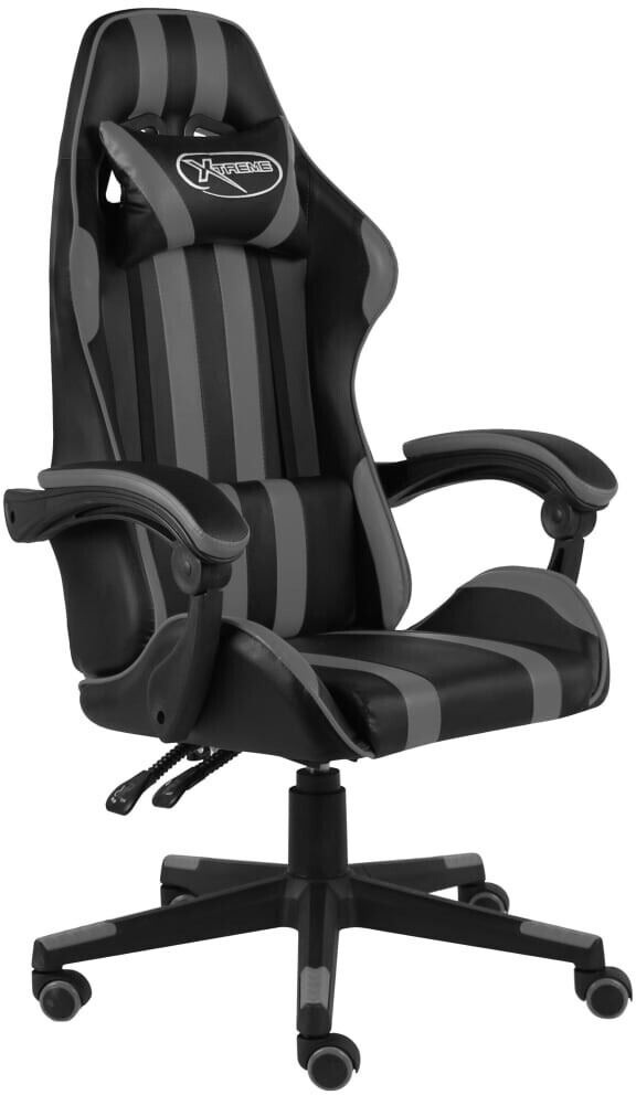 vidaXL Gaming Chair synthetic leather (100 % PVC) Grey (20522)