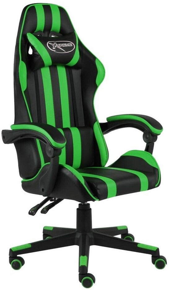 vidaXL Chaise de jeu en cuir synthétique (100 % PVC) vert (20521)