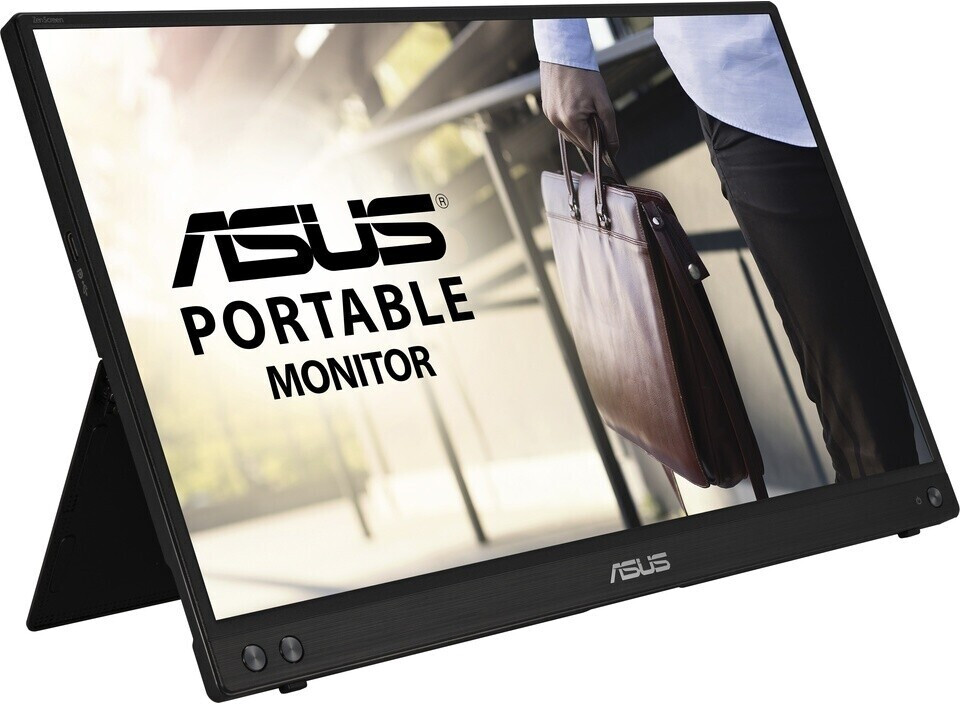 ASUS ZenScreen MB16ACV - 15,6 Zoll tragbarer USB Monitor - Full HD  1920x1080, Hybrid Typ-C, Autorotation, leichtes Design, Kickstand,  Antibakteriell, 
