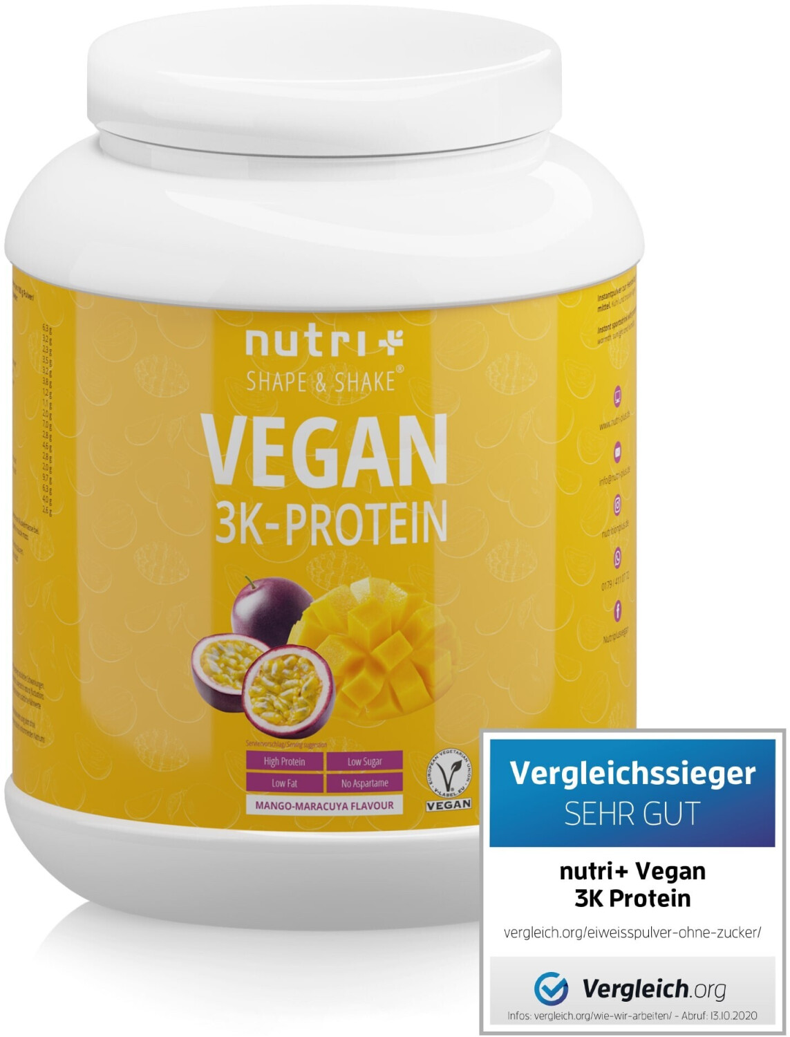 Nutri-Plus Vegan 3K Protein 1000g