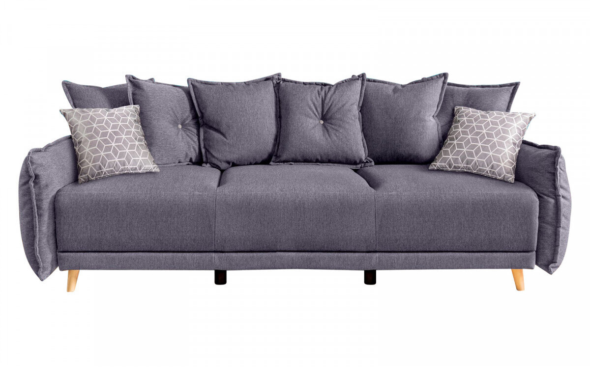 Bobochic Canapé droit Lena gris clair
