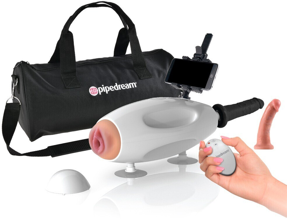 Pipedream International Couples Sex Machine with many accessories