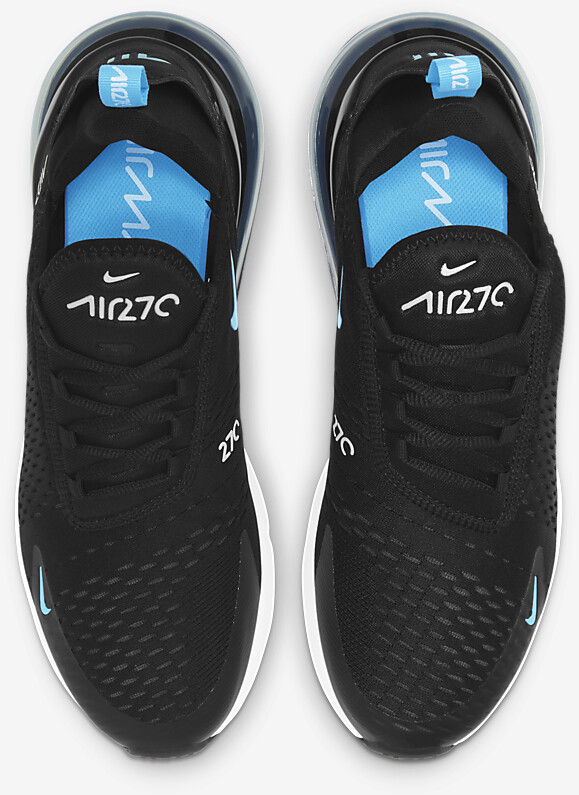Buy Nike Air Max 270 Black Dark Smoke Grey White Light Blue Fury