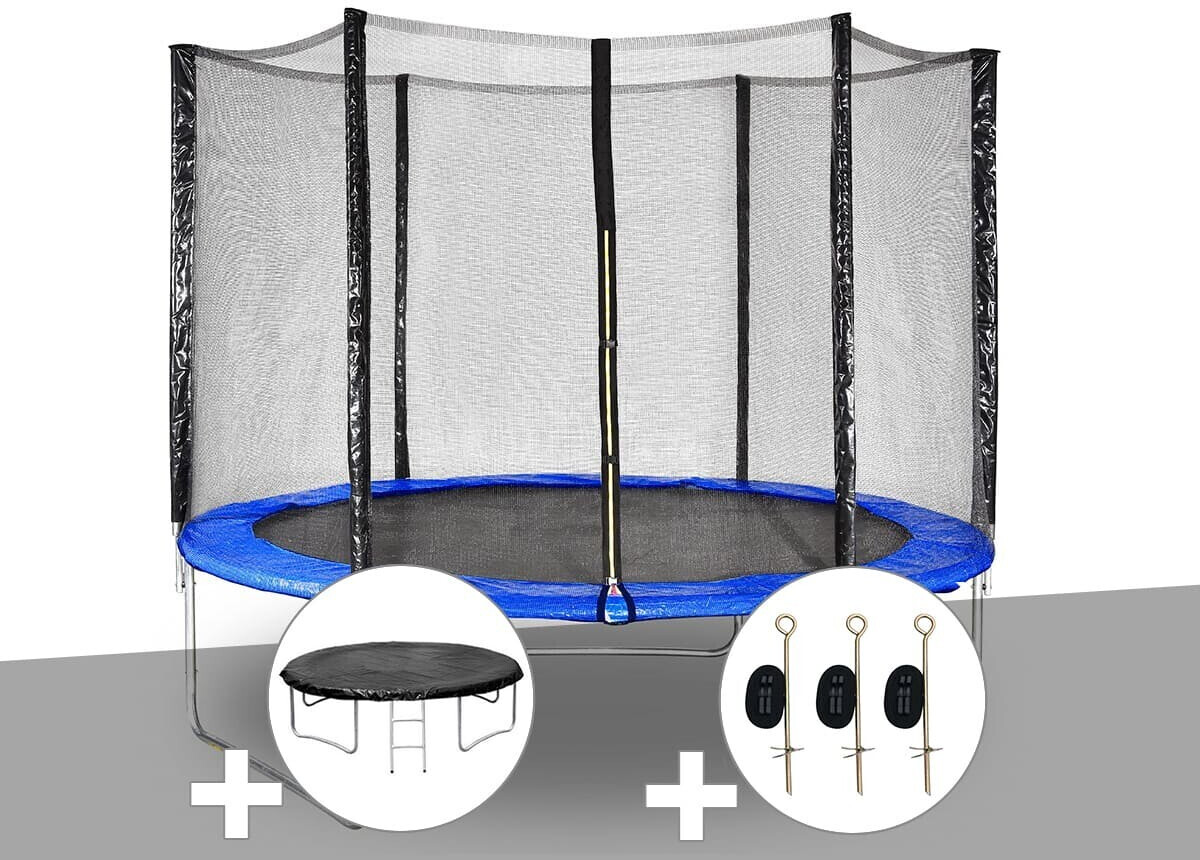 JardiDéco Hélios Ø 3,05 m bleu (avec kit d'ancrage + bâche de protection)