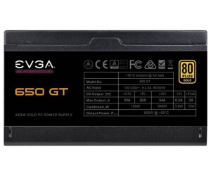 Alimentation EVGA SuperNOVA 850 GT 80 Plus Gold 850W entièrement modulaire  –