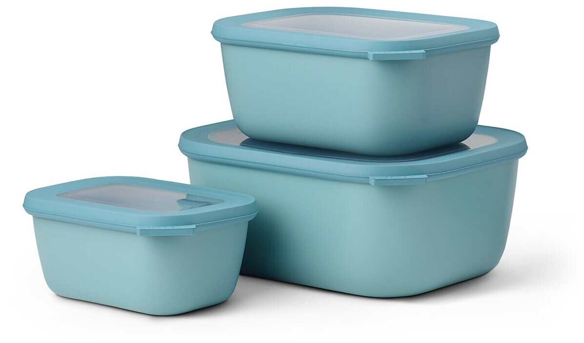 Rosti Mepal Cirqula Multi Bowl Set 3 pcs rectangular Nordic Green