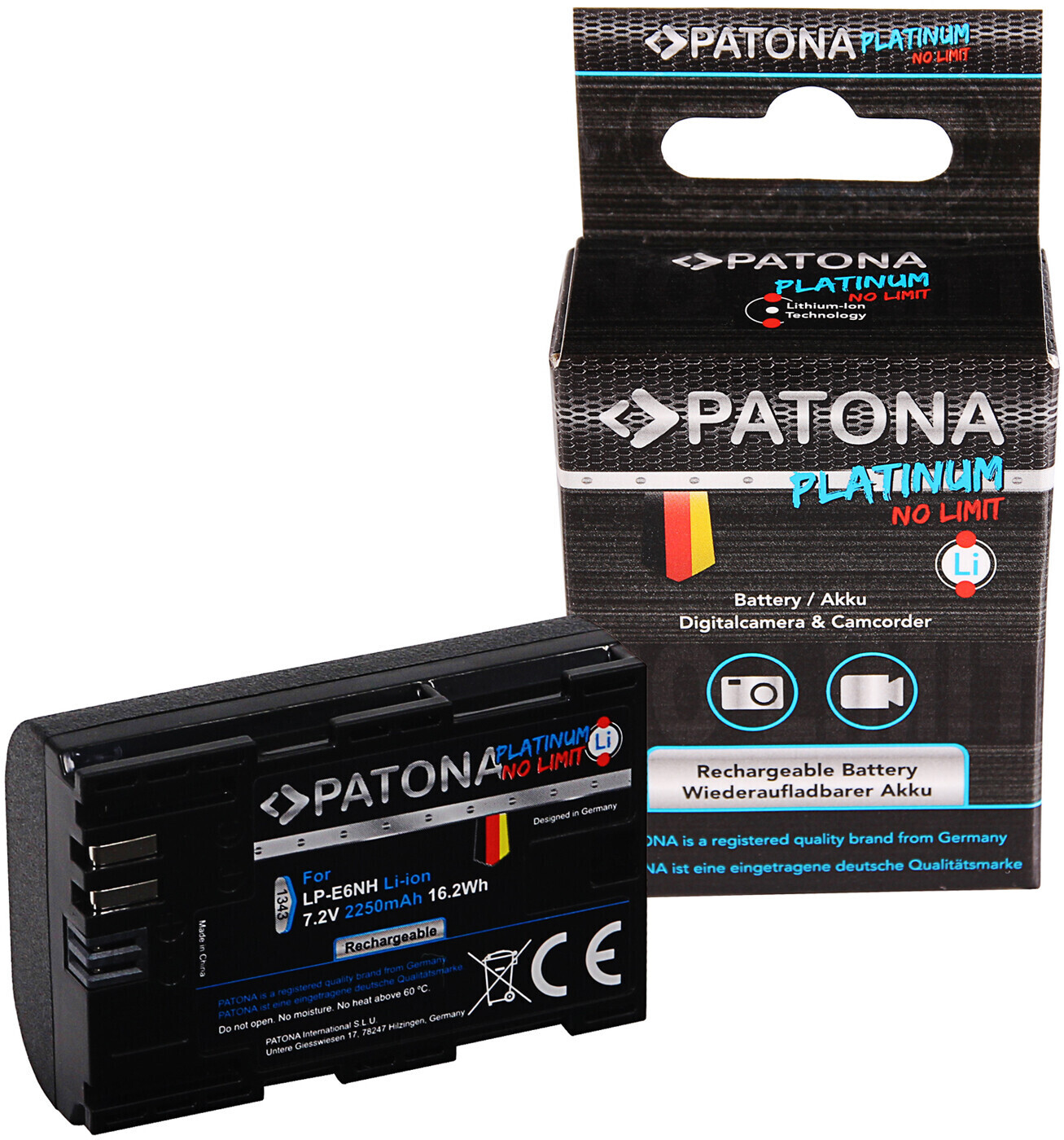 Patona Replacement Battery Platinum for Canon LP-E6NH  (2250mAh)