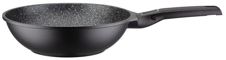 GSW Wok Easy Click cast aluminum detachable handle, Ø 28 cm, induction, black