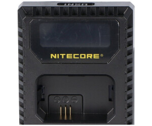 Nitecore NITUSN1 Chargeur Double avec Ecran LCD pour Sony Batterie NP-FW50 Noir 