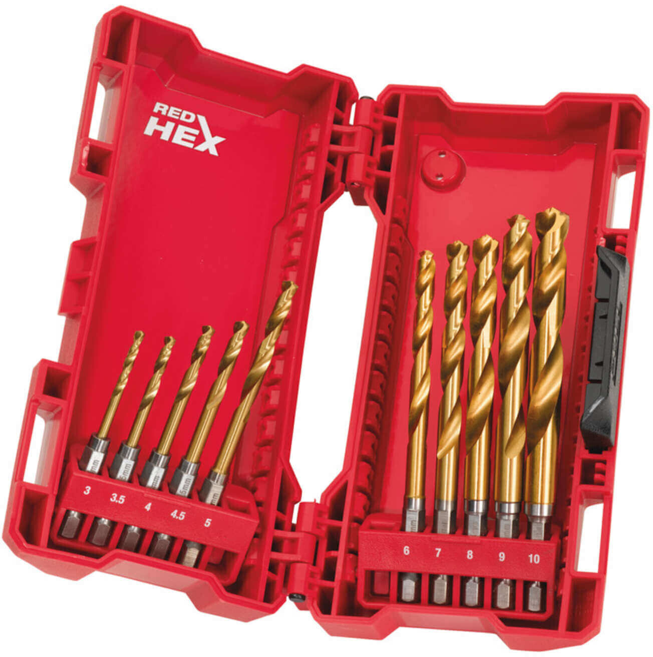 Milwaukee Shockwave HSS-G TiN Red Hex (10 pcs.) 48894759