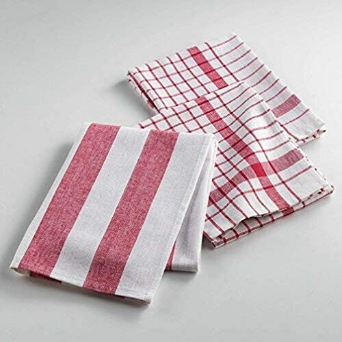 Douceur d'Intérieur Cotton Tea Towel 50 x 70 cm red (3 pcs)