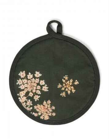 Essenza Lauren Potholder round 20 cm dark green