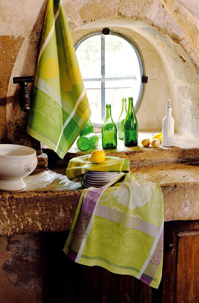 Garnier-Thiebaut Bee Miel Et Abeilles Ocre Tea Towel
