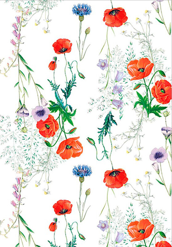 Garnier-Thiebaut Mille Coquelicots Floraison Tea Towel 50 x 70 cm