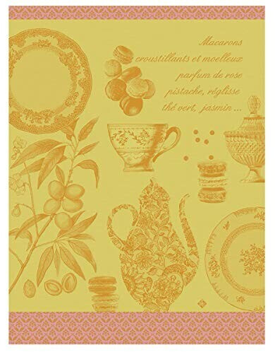 Le Jacquard Francais Macarons Mango Tea Towel 60 x 80 cm (26318)