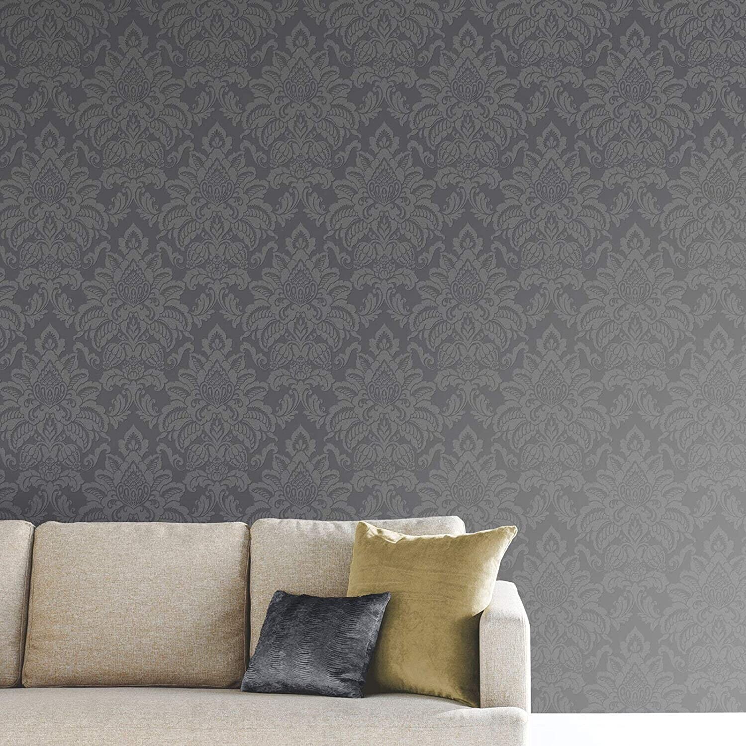Buy Arthouse Wallpaper Glisten Gunmetal 673201, Charcoal