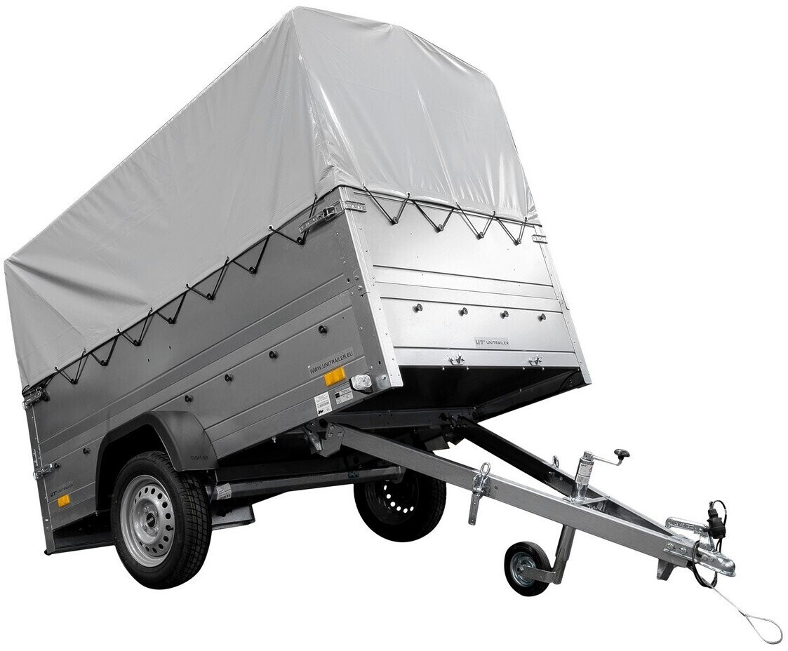 ▷ Used Car trailer Unitrailer Anhänger 230 kipp Bordwände, Hochplane for  sale 