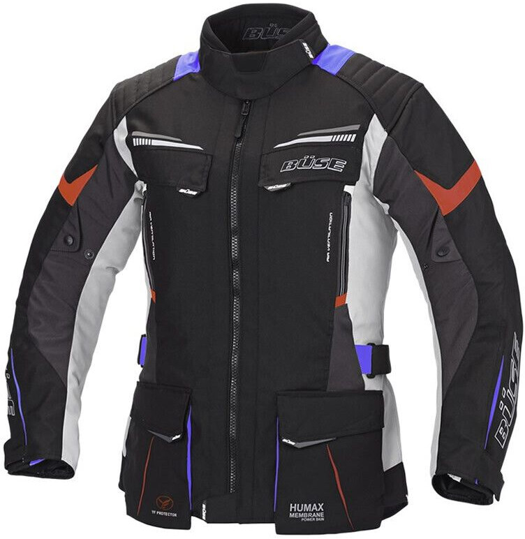 Büse Lago Pro Lady Jacket grey/blue/red