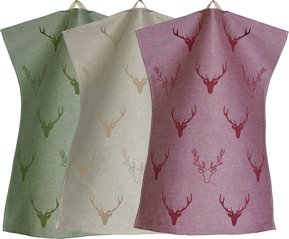 Weihnachts-Geschirrtuch 'All 4 X-Mas' - Festliches Baumwolltuch 50x70cm In Rot/Grün