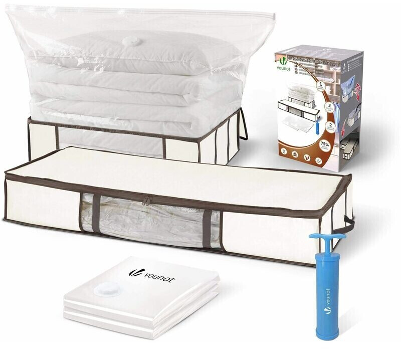 Vounot 2 pieces underbed storage bag with vacuum bag