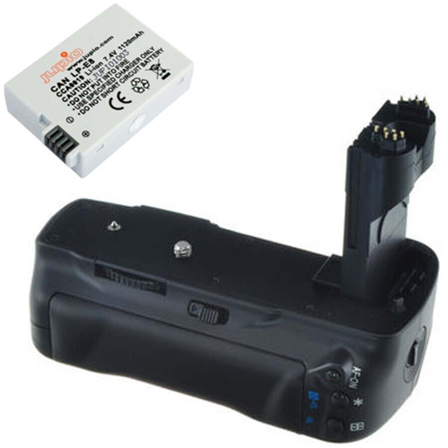 Jupio Replacement Battery-Grip for Canon BG-E8 + Battery