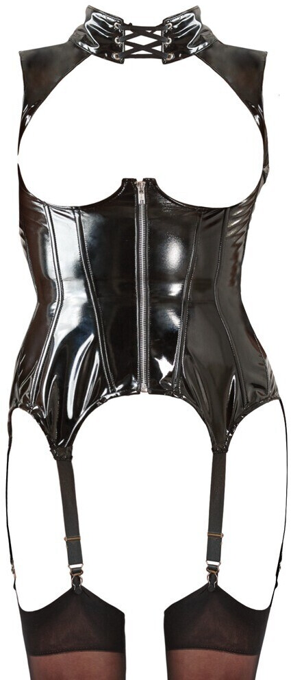 Black Level by Orion Patent Strapshemd Breastless with Suspender black