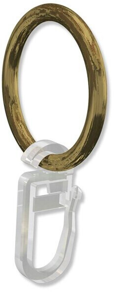 Interdeco Gardinenringe/Metall Ringe Messing-Antik für 16mm Gardinenstangen  10 Stück (1115501-1095) ab 5,90 € | Preisvergleich bei