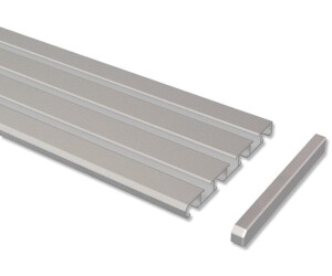 bei Gardinenschienen/Vorhangschienen Aluminium Interdeco 320cm ab 69,70 3-/4-läufig (geteilt) | € Slimline Preisvergleich silber (1520002-3233)