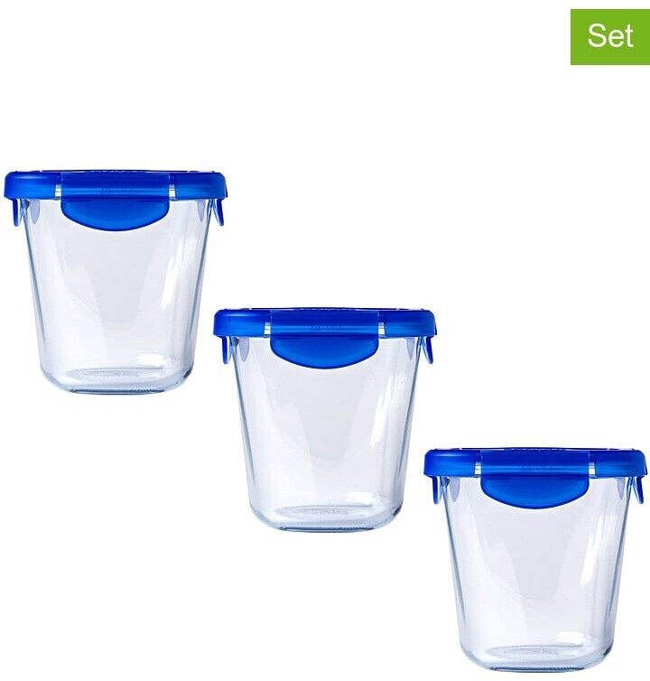 Pyrex Cook & Go Glass Jar with Lid 3 pcs