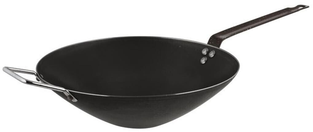 Sambonet 11713-32 cast iron wok pan 32 cm black