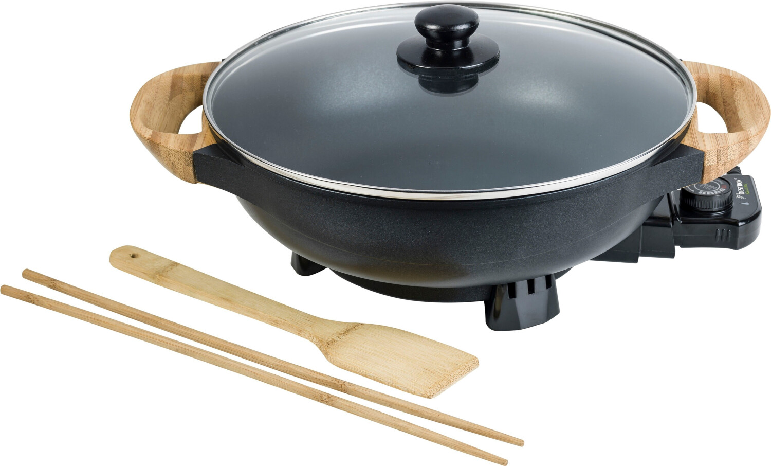 Bestron Aew100as electric wok pan with glass lid desde 63,09