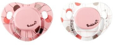 Badabulle Silicone Baby Dummy 6-12 Months pink