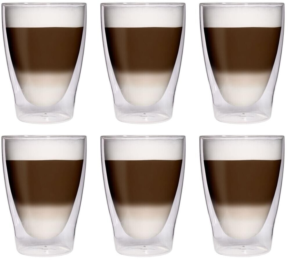 Feelino 6x 280ml XXL double-walled latte macchiato / cocktail glasses / coffee / tea glasses